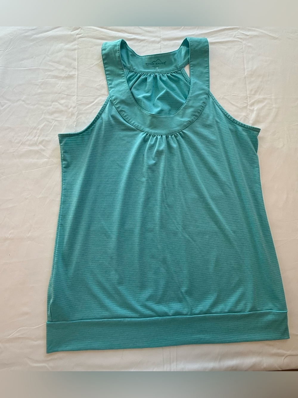 Eddie Bauer Travex Tank Top Women’s Large Aqua Blue Performance Sleeveless Top